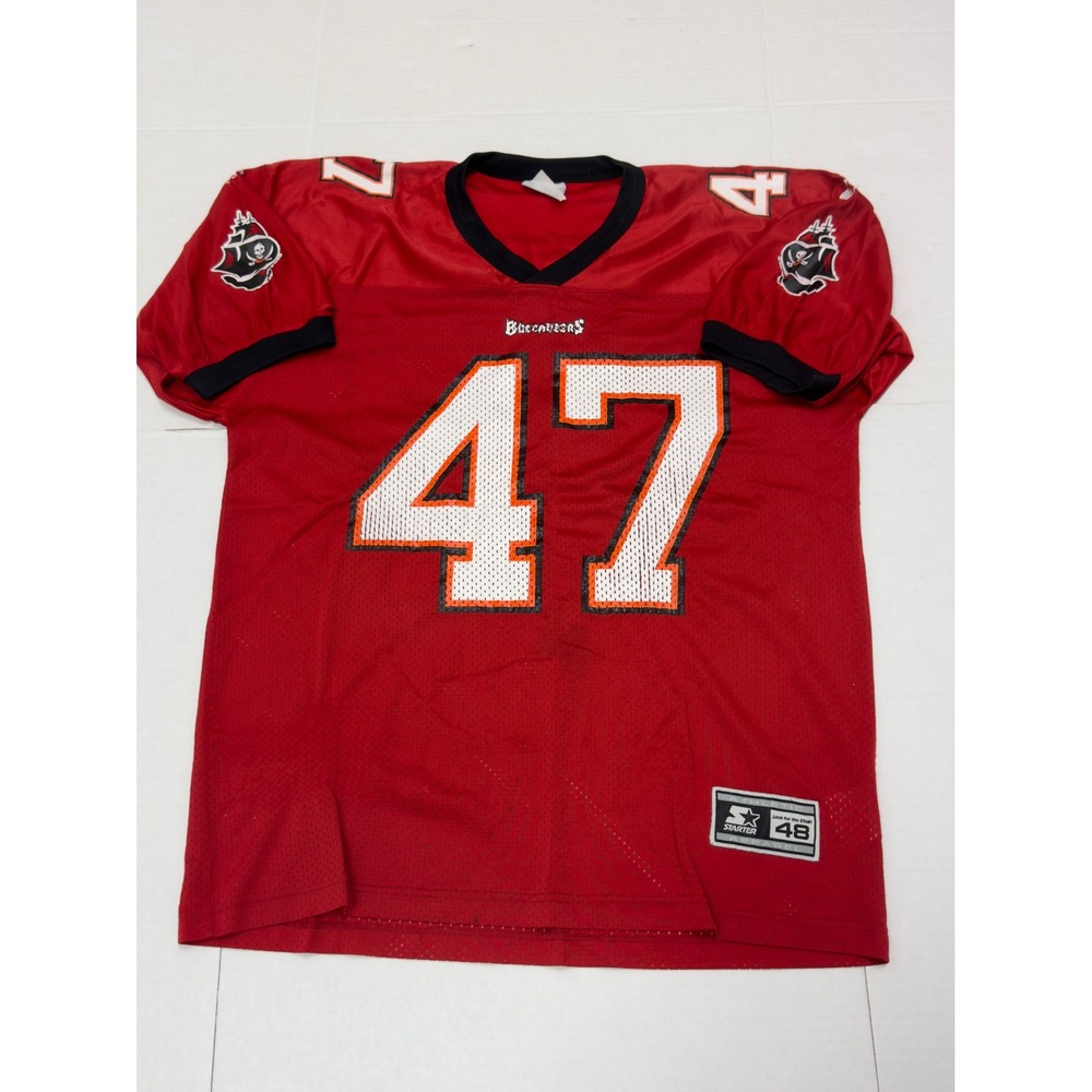 Vintage Starter John Lynch Tampa Bay Bucs Jersey Mens 48 L Red 1998 NFL Mesh